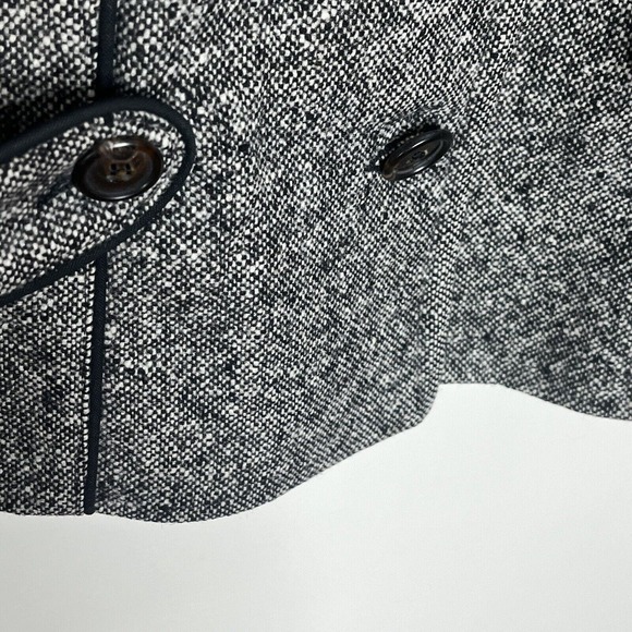 KORS Michael Kors Wool Tweed Blazer Black And White Women’s Size 2 - Picture 4 of 10